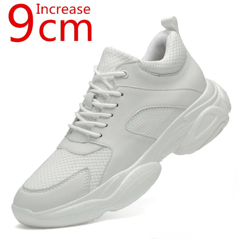 

Spring Elevator Men's Shoes 10cm Hight-top Superfine Fibre Elevator Shoes Teenager Sports Trendy Shoes mens sneakers casual shoe