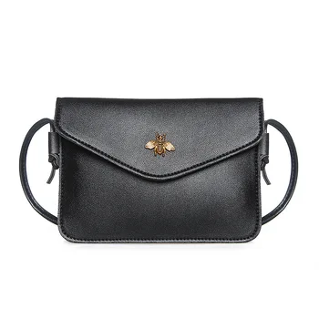 

2020 New Small Women Bag Handbags Lady Shoulder Crossbody Messager Bag Bees Decoration Small Package Soft PU Leather