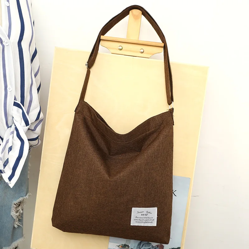 

Micro for Single-shoulder Canvas Bag WOMEN'S Bag Japanese Korean Simple Literature And Art Students Large Bag Handbag Shoulder B