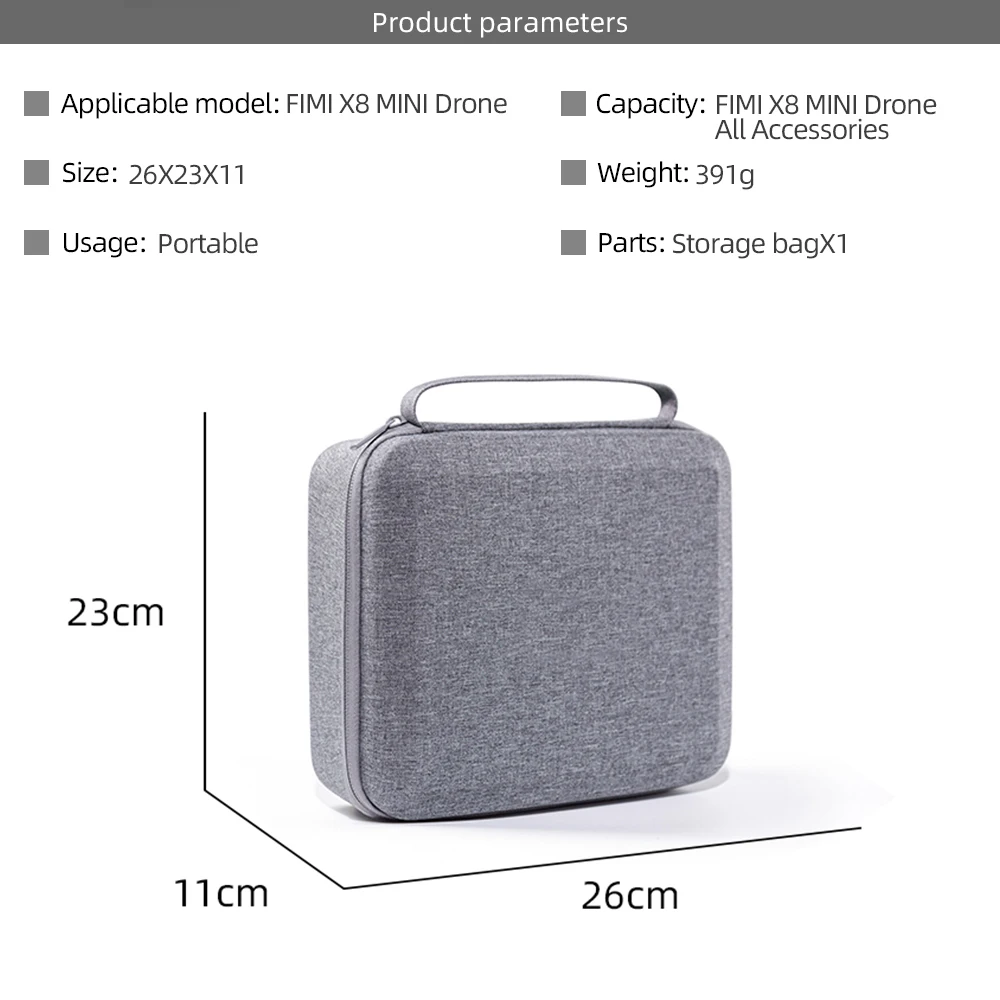 FIMI X8 MINI Carrying Case Storage Case Portable single shoulder bag Scratch Proof Anti Shock Box For X8 MINI Drone Accessories drone accessories,drone storage bag,drone storage case