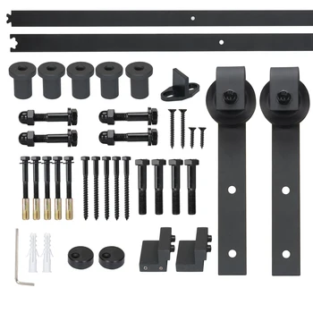 

200MM Sliding Barn Door Hardware Kit Hanging Roller Track Set Interior Cabinet Slides Bearings Furniture Fittings Free Shipping