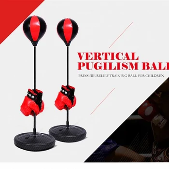 

New Adjustable Height Kids Punching Ball Bag with Gloves Boxing Speed Ball Sports Set Fighting Game Equipment US Free Shipping