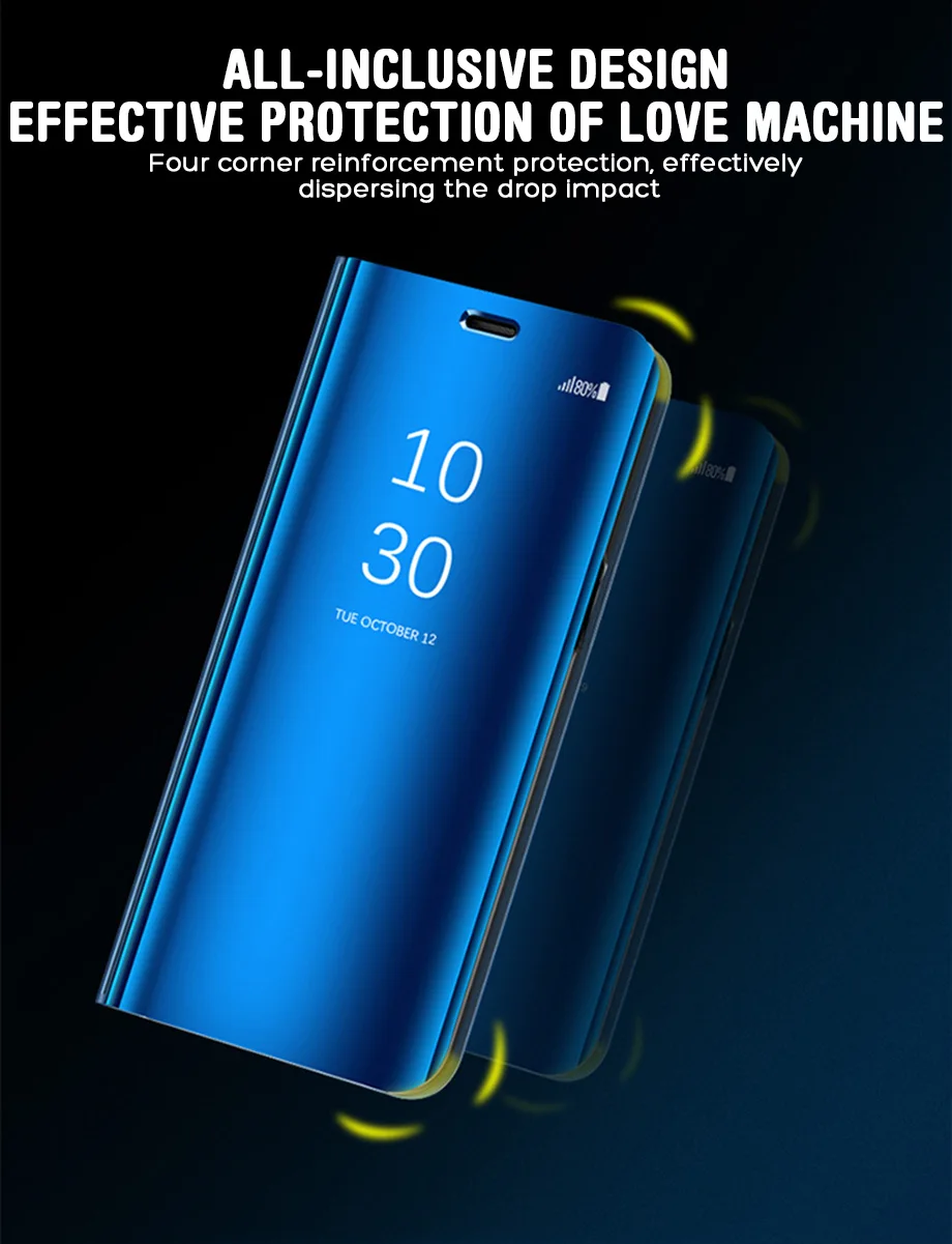 Умный зеркальный стенд флип-чехол для телефона samsung Galaxy S6 S6Edge S6 Edge Plus S7 Edge S8 Plus S9 Plus S11 Plus S101 S10 Plus чехол