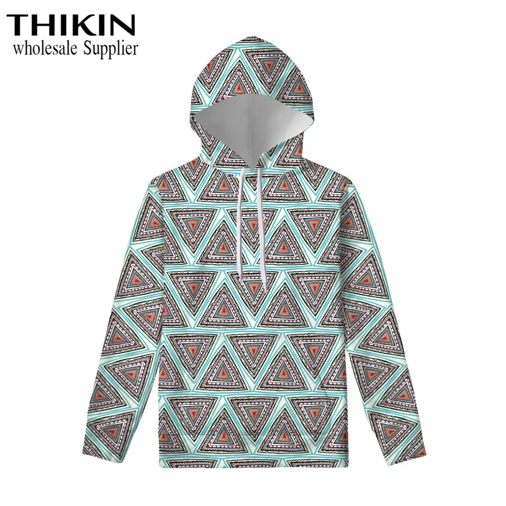as picture THIKIN Boho этнический стиль дизайн модные толстовки женские Топы Зимняя одежда для девочек уличная одежда с принтом спортивный костюм с капюшоном - Цвет: as picture
