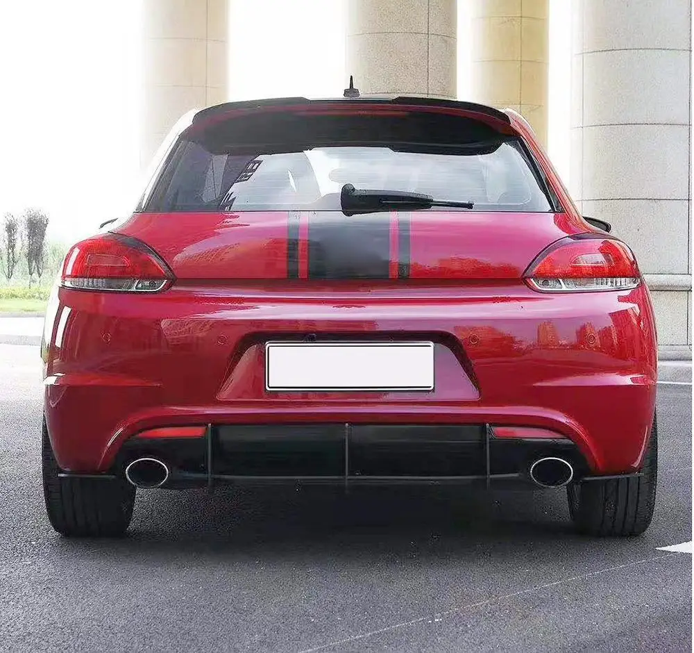 3 шт. ABS задний диффузор для губ накладка Чехлы для Volkswagen VW Scirocco Бампер протектор