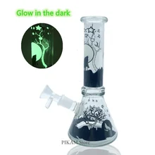 Bouteille lumineuse en verre pour narguilé, 10 pouces, tuyau de fumée, accessoires Shisha, Bong Tubes en verre, Vase Portable, ensemble de gobelets, cadeaux