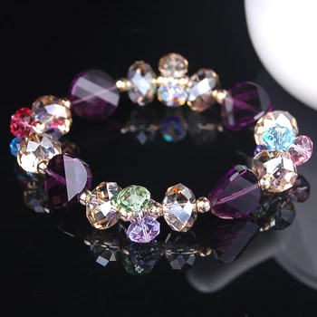 

Purple fairy bracelet female Austrian crystal bracelet Korea hand string Chinese valentine's day gift