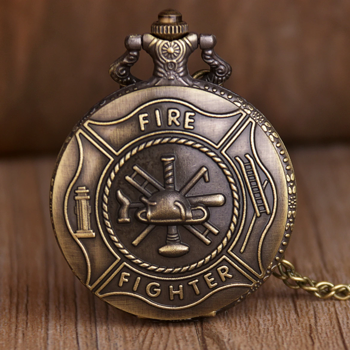Ретро стимпанк карманные часы пожарный дизайн кварцевые с ожерельем цепи в виде
