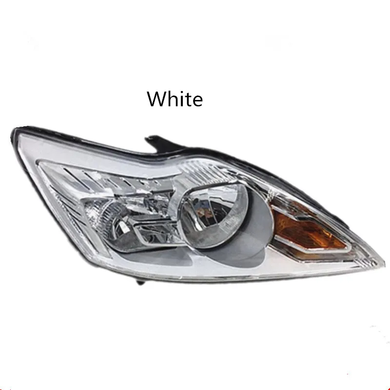 Для Ford Focus фары 09 10 11 12 13 14 Classic Fox фара в сборе корпус лампы - Цвет: white   1pair