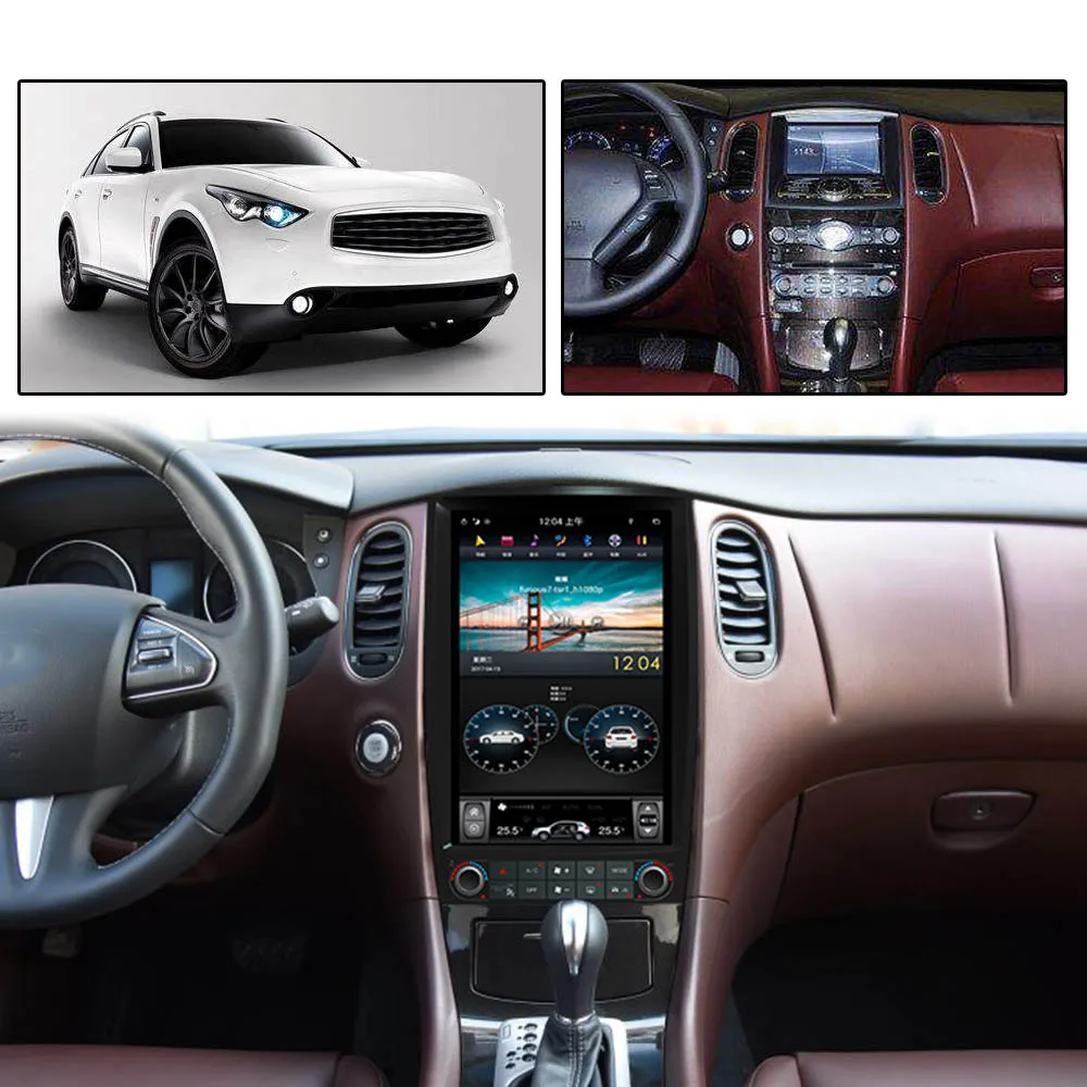 Android 9,0 Tesla стиль 10," вертикальный экран автомобиля gps навигация для Infiniti QX50- головное устройство мультимедиа радио плеер