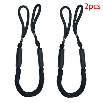 

2pcs Mooring Rope Shock Absorb Bungee Stretching Easy Install Jerk Eliminating Protective Elastic Docking Universal Leash Boat