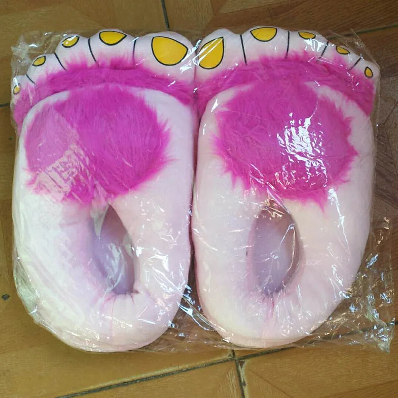 Unisex Couple Warm Home Slippers Cartoon Anime Big Feet Indoor House Cotton Shoes Men Spring Winter Slippers Plush Warm Non-Slip