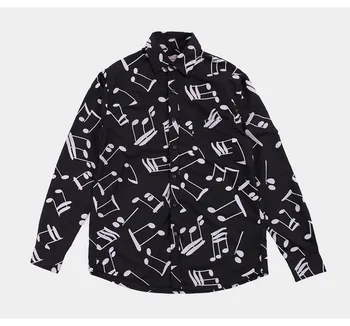 

2020 Spring Autumn Fashion Men's High quality cotton long sleeves Shirts Chic print Shirts Tops B913