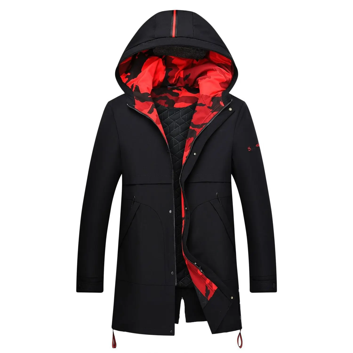 

Winter Thin Section Plus Fat plus Fat Man Leisure Cotton-padded Jacket Young And Middle-aged Men Medium Length Money Lian