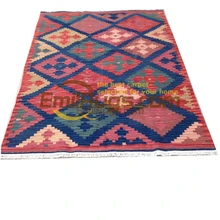 Ковер килим в скандинавском стиле, тканый, для гостиной, квадратный, Турецкая, Шерстяная трикотажная ткань