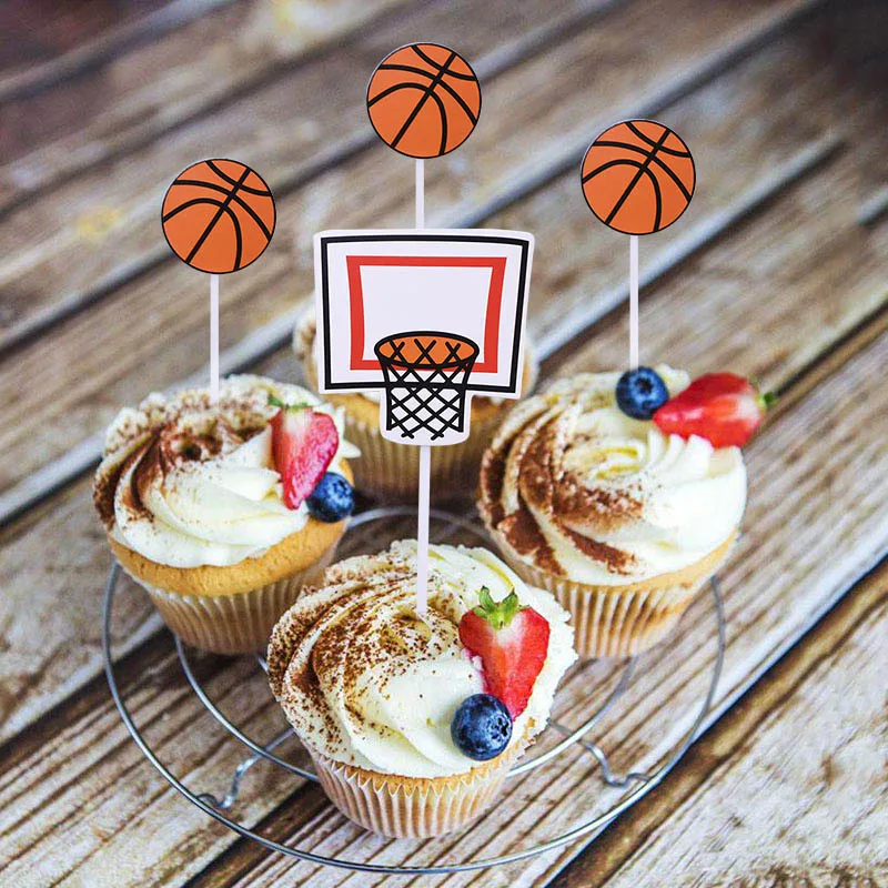 5 компл. Спортивные вечерние украшения Баскетбол Футбол торт Топпер день рождения детей, мальчика вечерние украшения товары для украшения торта