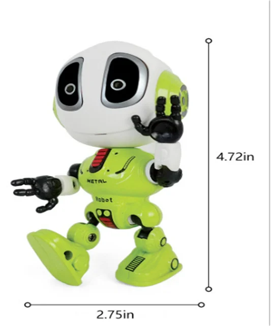 Kids Toy Alloy Robot Flexible Limbs Interactive Induction Recording Play With Light And Music Recording Robot Companion Toy Gift 6