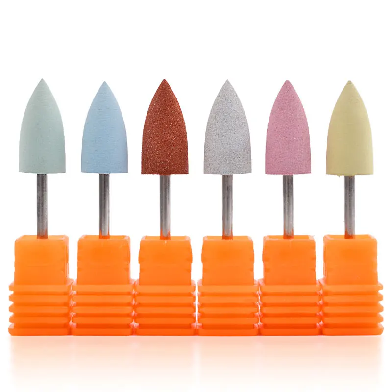 

Nail Drill Bit Nozzle Cutter Nail Rubber Silicone Polisher Grinding Head Nail Electric Manicure Drill Machine Accessory