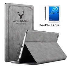 For Huawei MediaPad M5 Lite 10 BAH2-W19/L09/W09 Case Ultra Slim Retro Pu Leather Smart Stand Cover For Media Pad M5 Lite 10.1"