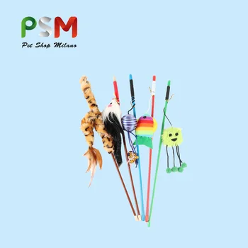 

P Cat Toy Cat Teaser 5-Educational Fishing Rod-Cat Self Hi gao dan sheng Pet Interactive Toy Supplies