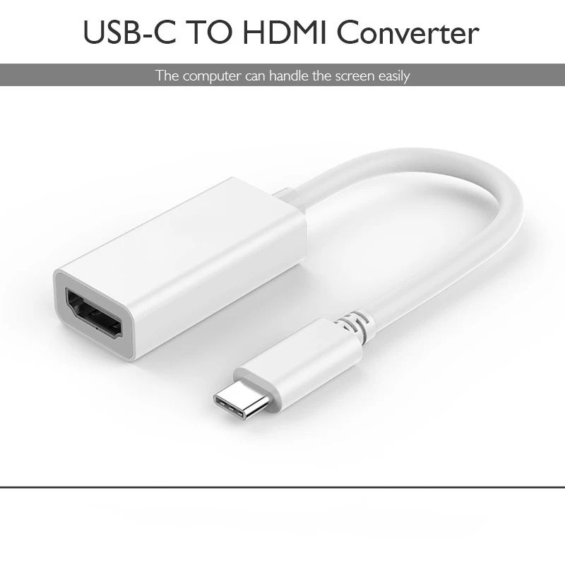 HFES Usb C к Hdmi адаптер, Usb 3,1 type C к Hdmi 4K конвертер совместимый для Mas Os/Win7 8 10 Xp, Plug and Play