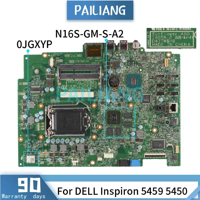 

Mainboard For DELL Inspiron 5459 5450 Laptop motherboard CN-0JGXYP 0JGXYP 14058-2 SR2CA N16S-GM-S-A2 DDR3 Tested OK