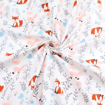 

160cm*50cm fox cartoon print cloth baby infant sleeping bag cotton children's baby clothes Sewing Quilting bedding fabric