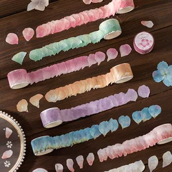 Rouleau de ruban adhésif Washi à pétales de fleurs, 100 pièces/rouleau, pour bricolage, Scrapbooking, papier pour journal intime, mignon, papeterie décorative 