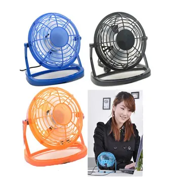 

Portable DC 5V Small Desk USB 4 Blades Cooler Cooling Fan USB Mini Fans Operation Super Mute Silent PC Laptop Notebook Dropship
