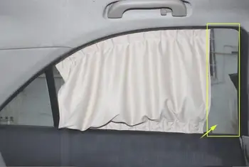 

2* Car Sun Shade Side nylon Mesh Window Curtain Foldable Sunshade UV Protection Nov 30