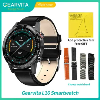 

Gearvita L16 Smart Watch ECG Blood Pressure Blood Oxygen 360*360IPS IP68 Waterproof fitness Band VS L13 SmartWatch