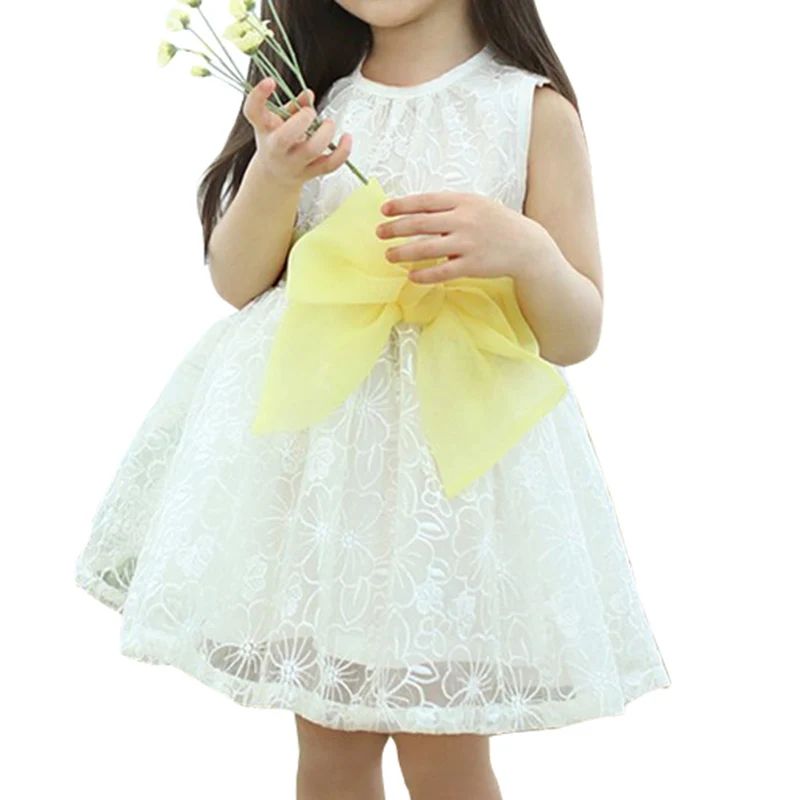 

Summer Dress For Girls Clothing Children's Clothing Sleeveless Bowknot Decoration Party Dress Evening Dress