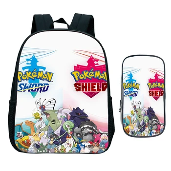 

Hot Students Pokemon-Sword-Shield Backpack School Bags Beautiful Pattern Bags Beautiful Kindergarten Rucksack Pen Bag