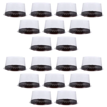 

100 Pcs Plastic Cake Boxes Food Packaging Boxes Transparent Storage Cases
