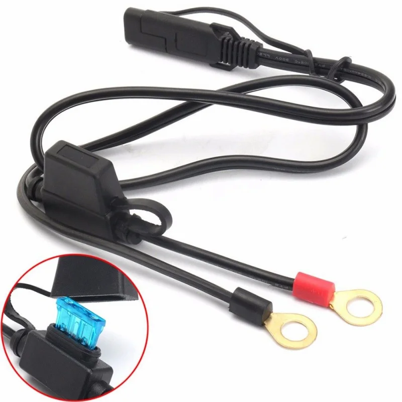 12 В Аккумулятор для мотоцикла SAE зарядный кабель с дополнительным USB адаптером