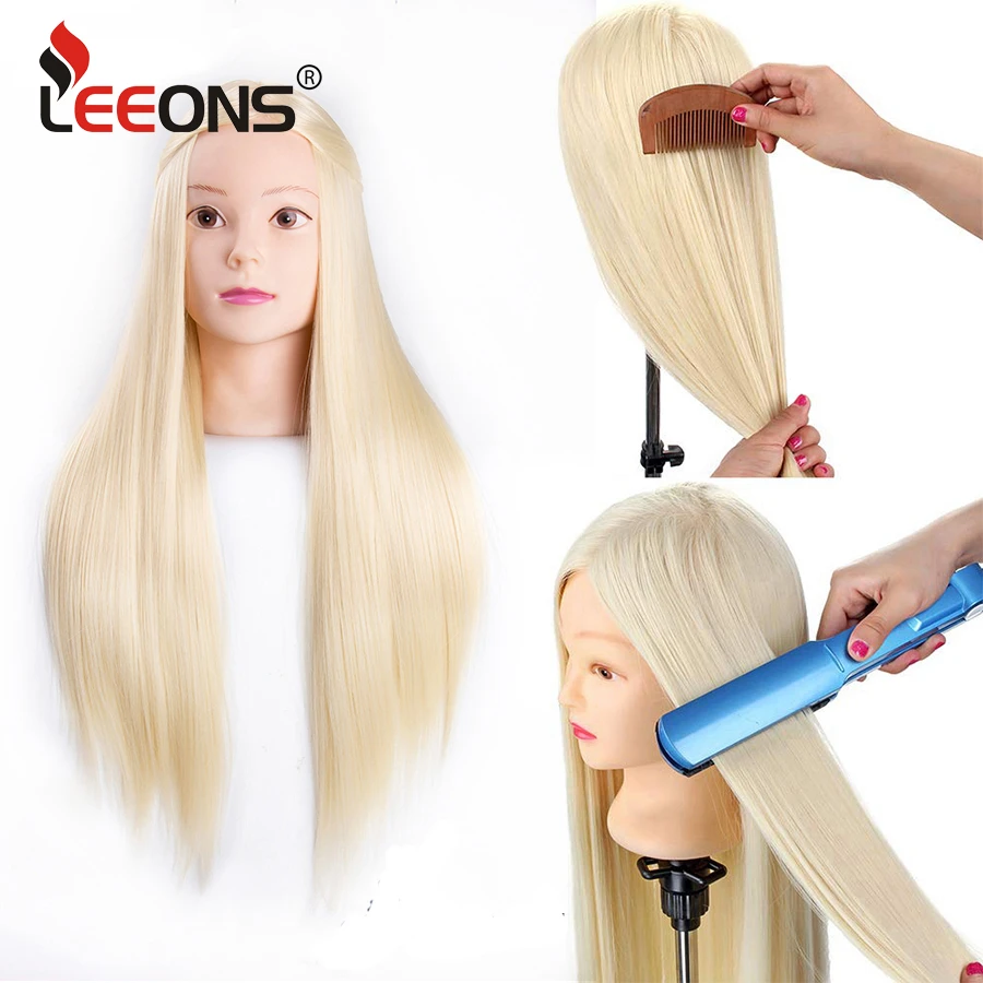 Hair Synthetic Mannequin Head With Hair Training Head Hair Styling Training  Hairart Hairdressing Salon Display 613 Fiber Hair| | - AliExpress
