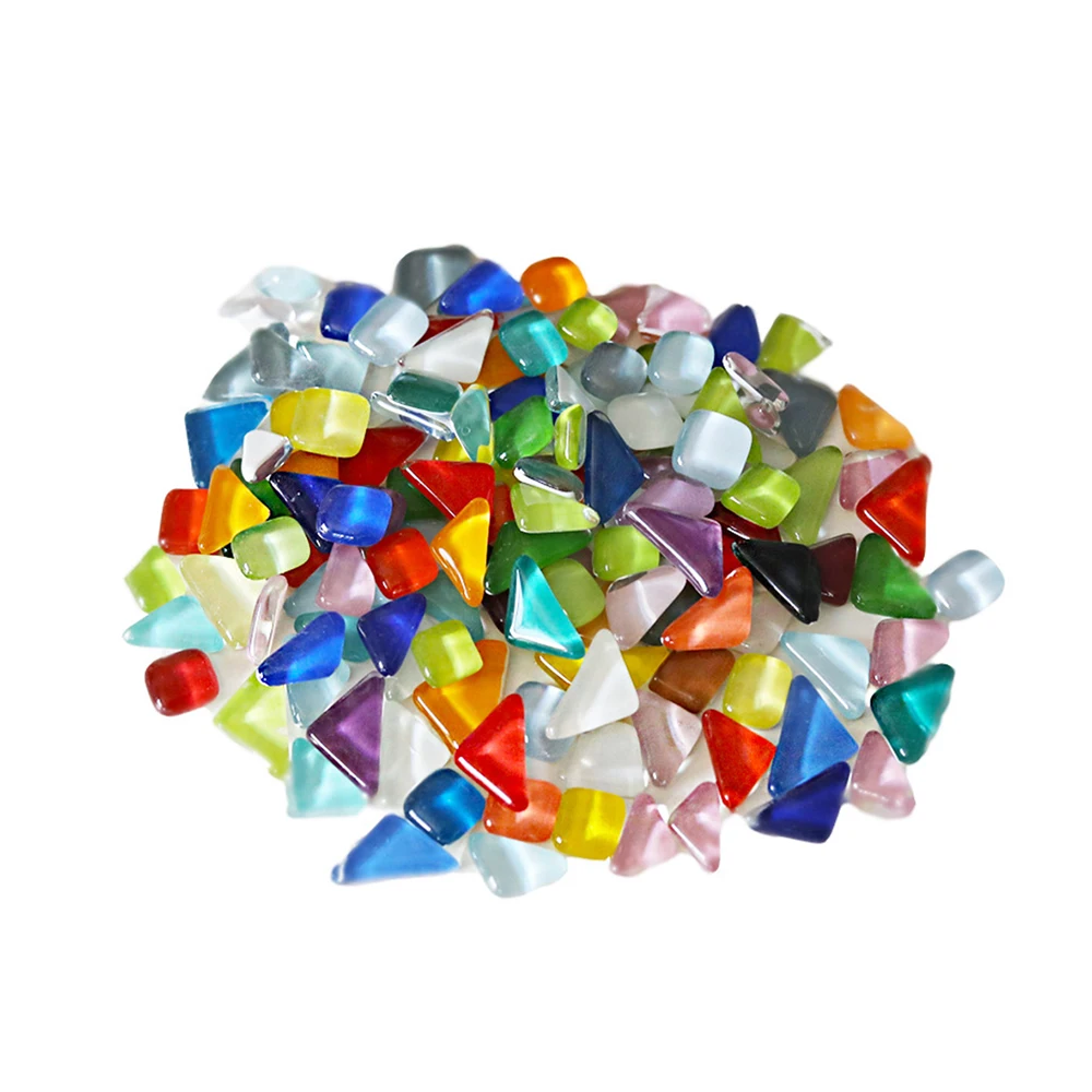 100 г/пакет разноцветное квадратное чистое стекло мозаичная плитка для рукоделия мозаики для детей головоломка Искусство ремесло Прозрачный камень