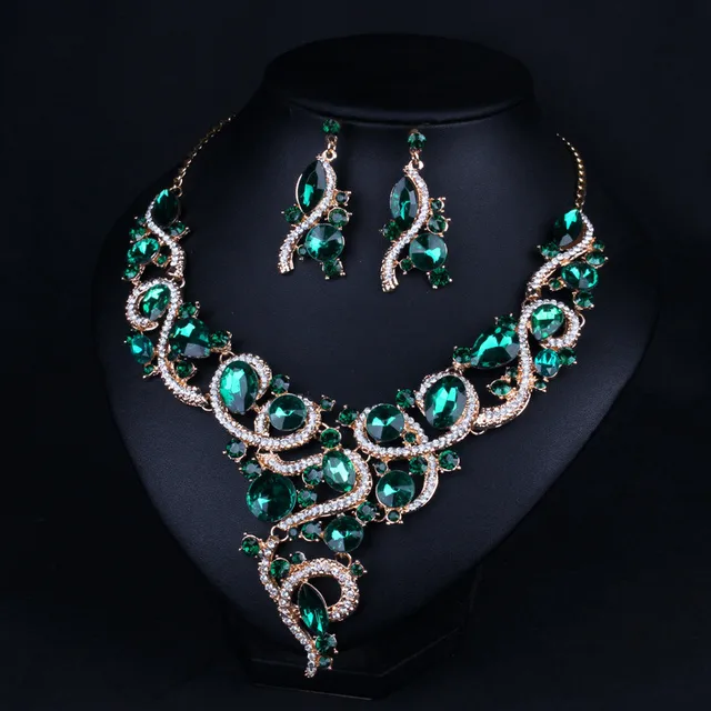 Lovely Irregular Shape Crystal Drop Rhinestone Jewelry Sets 2