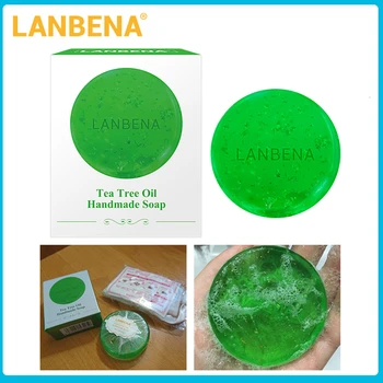 

LANBENA 24K Gold Essential Tea Tree Artisanal Soap Craft Oil Face Acne Anti-Ageing Hydrator Treatment Face Wash Cleansing Brush