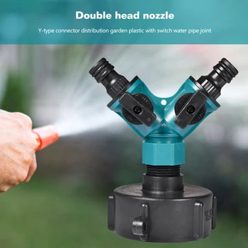 

Double Head Small Nozzle Faucet Y-type Distribution Plastic Switch Water Pipe Saving Watering Irrigation Tool Kits