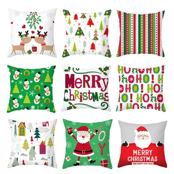 

Christmas Cushion Cover Santa Claus Reindeer Merry Christmas Decorations For Home Ornament Gift Xmas Happy New Year