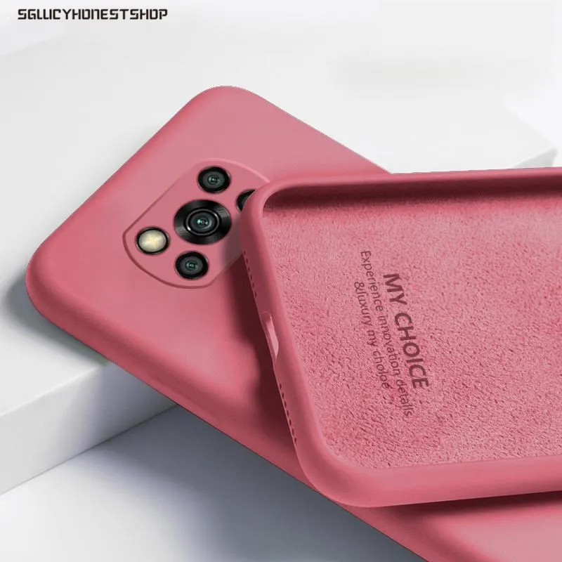 Funda de silicona líquida para Xiaomi Mi Poco X3 NFC, carcasa suave Original para Xiaomi Redmi Note 9s 8T 8 Pro 8A