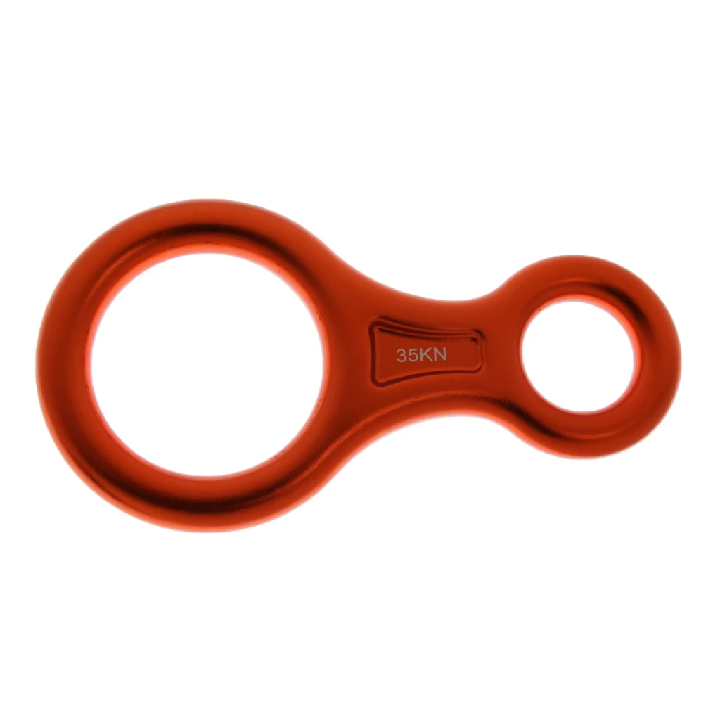 Сверхмощный 35KN фигура 8 Форма скалолазание спуск ограждение Ring Rappelling Belay устройство Скалолазание Туризм Спортивные Аксессуары