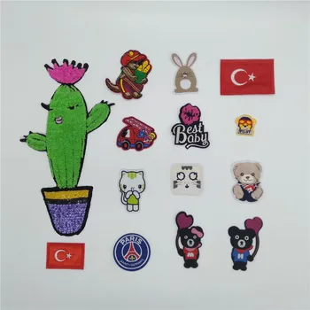 

Sequin Cloth Decals Cartoon Applique Iron Patches DIY Handmade Sewing Children's Clothing Patch Badges Decorative Accessories