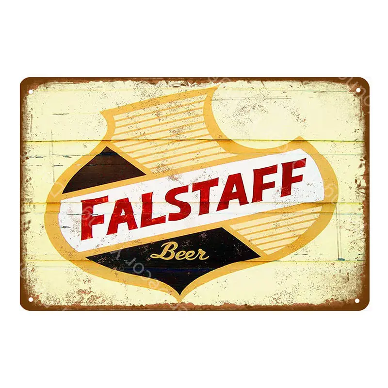 Falstaff пивные металлические знаки виски табличка вина винтажные настенные Стикеры для бара паба клуба Декор человек пещера декоративные тарелки YI-069 - Цвет: YD5538AI