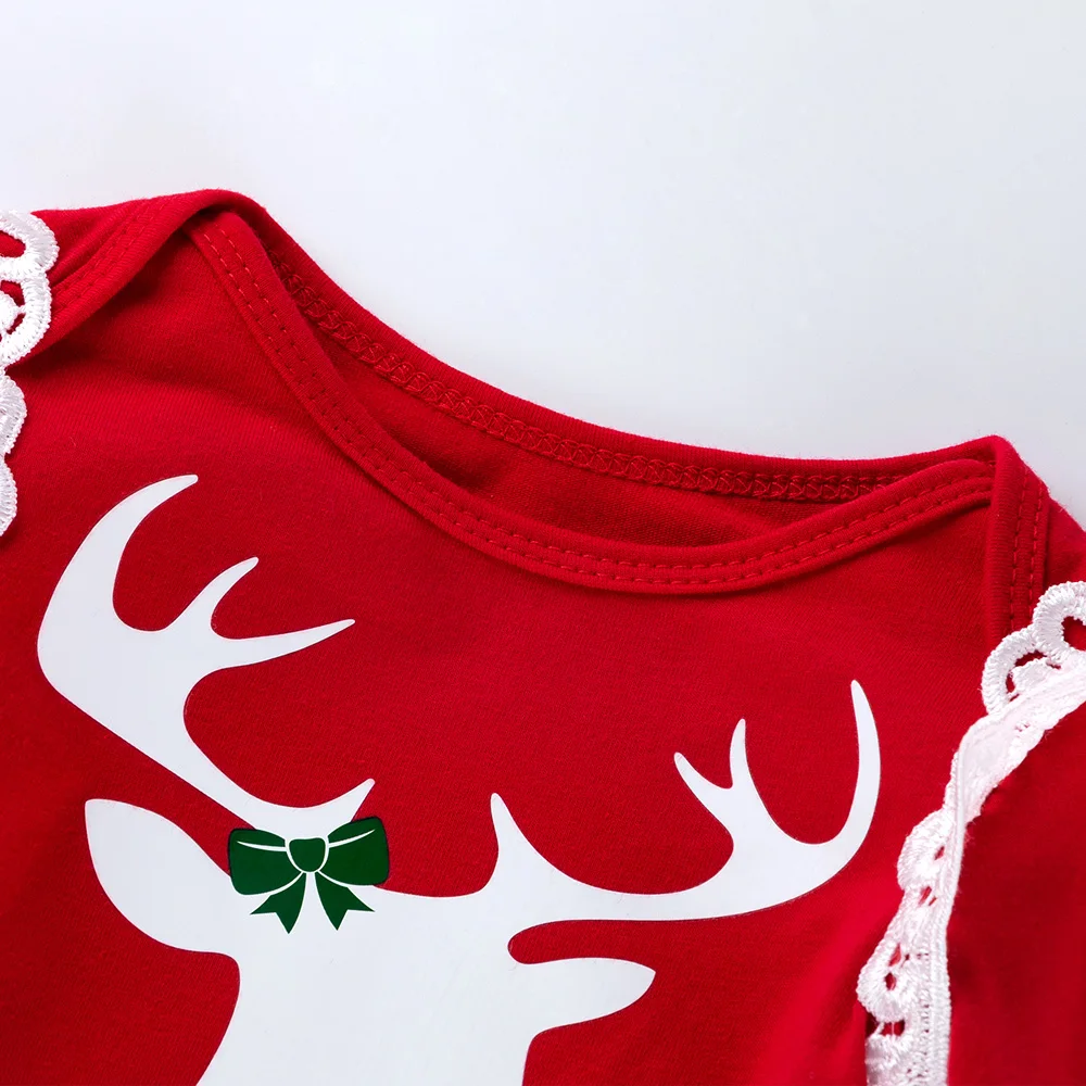 Одежда для новорожденных с рождественским оленем; Детский костюм с юбкой; красная юбка с оленями; подарок на день рождения; Новинка г.; костюм с юбкой
