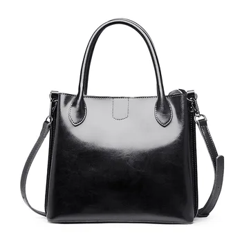 

Women's Genuine Leather Handbag Ladies Bags Large Cowskin Big Tote Bags For Women 2019 Luxury Shoulder Bag Handbags