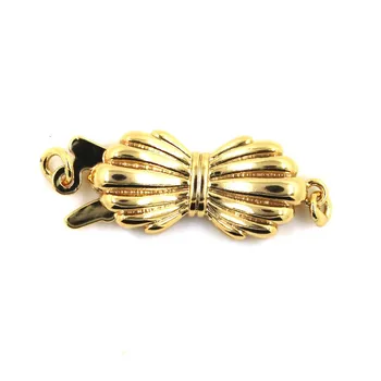 

Copper Clasps 18K Gold plated DIY Pearls Jewelry Fittings Fastener Connector Clasps For DIY Gems Pearls Necklace Bracelet Clasp