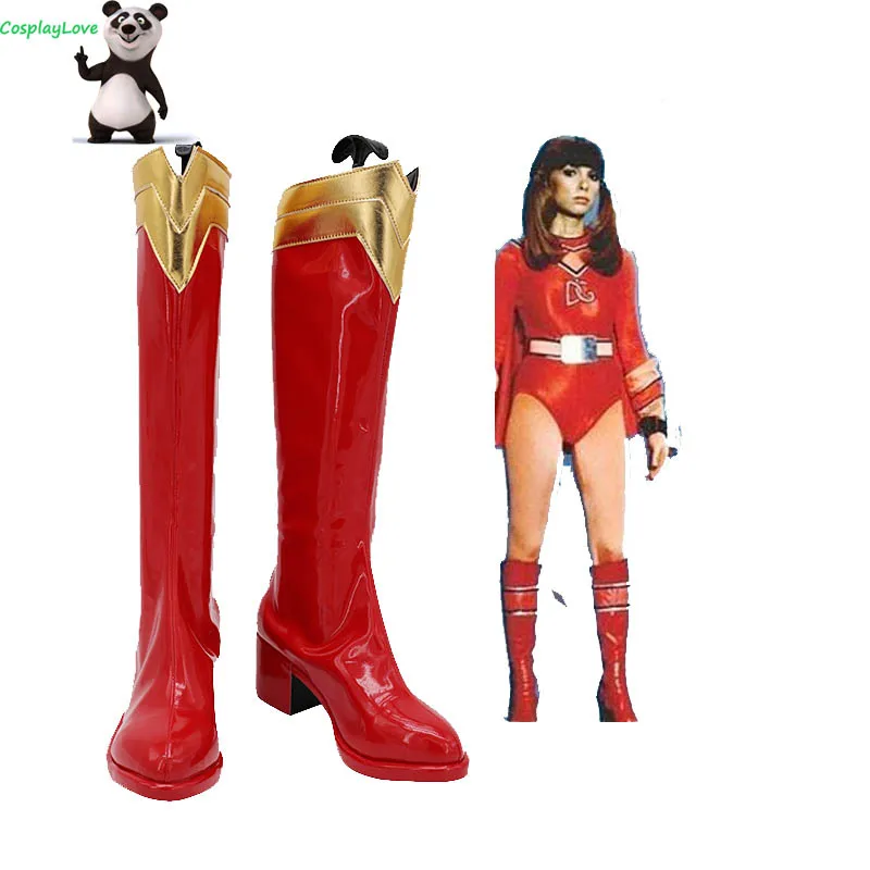 

Electra Woman And Dyna Girl Cosplay Shoes Long Boots Leather Custom Made CosplayLove For Girl Woman