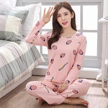 Women Pajamas Set Milk Silk Sleepwear Girls Cute Cartoon Homewear Lady Casual Trend Nightwear Women'S Round Neck Loungewear Suit